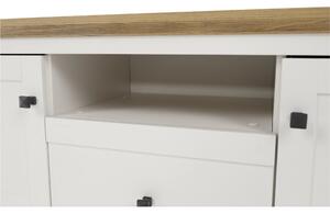 TV asztal/szekrény Leoras MZ15 (fehér + grand tölgy). 1017348