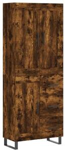 VidaXL füstös tölgy színű szerelt fa magasszekrény 69,5 x 34 x 180 cm
