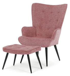Relaxációs fotel, rózsaszín, bársony kárpit, AK-303 PINK2