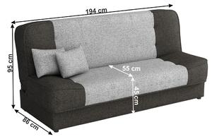 Háromszemélyes kanapé Asora (barna + világosbarna). 1017374