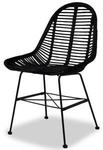Rattan Étkezőszék - 4 db - Fekete
