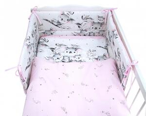 Baby Shop 3 részes ágynemű garnitúra - rózsasín koala maci