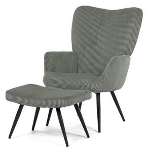 Zöld Corduroy Relax Fotel. AK-L7285 GRN6