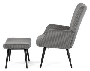 Szürke Kordbársony Relax Fotel. AK-L7285 GREY6