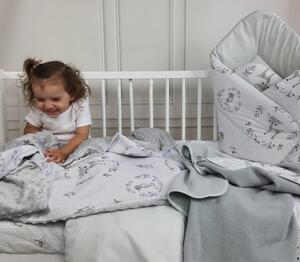 Baby Shop 3 részes ágynemű garnitúra - őzike szürke/menta