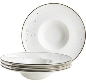 Mäser 4 darabos gourmet tányérkészlet Pintar Fehérkék pöttyös 26 cm
