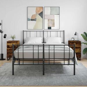 VidaXL Éjjeliszekrény Szett - Füstös Tölgy - 2 db - 40x35x69 cm
