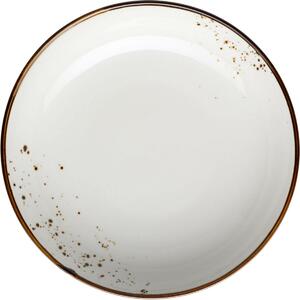 Mäser Mélytányér Pintar Fehér barna pöttyös 21 cm