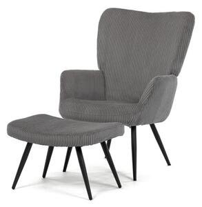 Szürke Kordbársony Relax Fotel. AK-L7285 GREY6