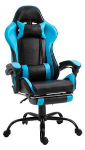 Irodai fotel lábtartóval Tauris (fekete + kék). 1020901