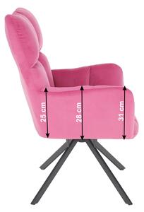 Dizájnos fotel Komand (rózsaszín). 1020865