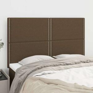 VidaXL 4 db sötétbarna szövet fejtámla 72 x 5 x 78/88 cm