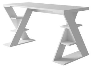 Íróasztal, fehér, polccal - EVENTAIL