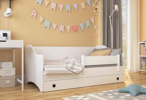 RIDLEY gyerekágy egyszemélyes ágy, 80x160, fehér/szürke