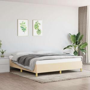 VidaXL krémszínű szövet rugós ágykeret 180x200 cm