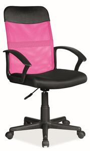 Q-702 gyerek szék, 49x95-105x48, rózsaszín/fekete