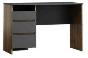 SADIF íróasztal, 120x77x55, antracit/tölgy wotan