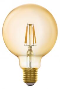 LED lámpa , égő , izzószálas hatás , filament , E27 , G95 , 4.9W , meleg fehér , dimmelhető , borostyán ságra , EGLO Connect.Z , Zigbee , 12224