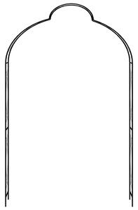 VidaXL fekete vas kerti boltív kapuval 150 x 34 x 240 cm