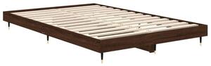 VidaXL barna tölgyszínű szerelt fa ágykeret 120 x 190 cm