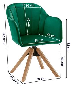 Irodai fotel Daine (bükk + smaragd). 1034255