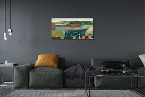 Canvas képek Art festett vidéki látkép 100x50 cm