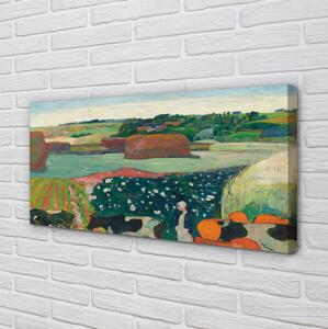 Canvas képek Art festett vidéki látkép 100x50 cm