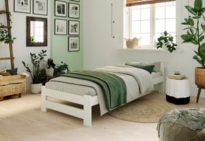 HEUREKA tömörfa ágy + DE LUX habszivacs matrac + ágyrács AJÁNDÉK, 90x200, fehér