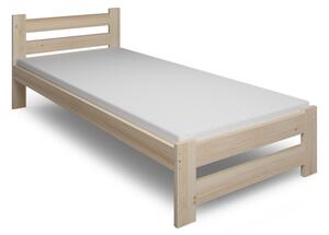 EUREKA tömörfa ágy + COMFORT habszivacs matrac + ágyrács AJÁNDÉK, 80x200, natúr-lakk