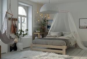 EUREKA tömörfa ágy + COMFORT habszivacs matrac + ágyrács AJÁNDÉK, 80x200, fehér