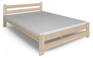 HEUREKA tömörfa ágy + DE LUX habszivacs matrac + ágyrács AJÁNDÉK, 160x200, natúr-lakk