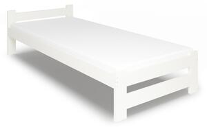 EURO tömörfa ágy + BOHEMIA matrac + ágyrács AJÁNDÉK, 80x200, fehér