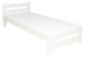 EUREKA tömörfa ágy + COMFORT habszivacs matrac + ágyrács AJÁNDÉK, 90x200, fehér