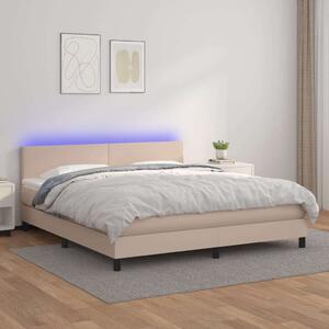 VidaXL Cappuccino Ágy - 180x200 cm - LED-es