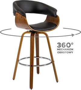 Elegáns forgó bárszék fekete Eko-bőr kárpittal. JERSEY