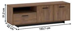 TV asztal Diram P (bolzano tölgy + fekete). 1034107