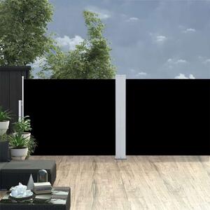 VidaXL fekete behúzható oldalsó napellenző 140 x 1000 cm