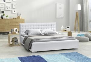 ILARIA kárpitozott ágy, 160x200, fehér