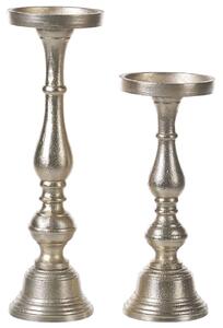 Gyertyatartó kétdarabos szettben CUBA Fém 37/28 cm Arany