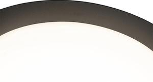 Modern mennyezeti lámpa fekete kerek, LED IP44 - Lys