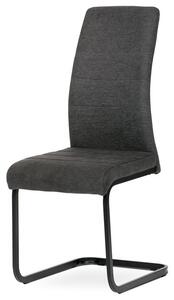 Szánkótalpas Étkezőszék Szürke Szövet Kárpitozással DCL-414