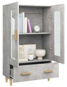 VidaXL Magasszekrény - Fa - Betonszürke - 70x31x115 cm