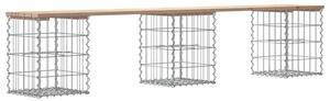 Fenyőfa Gabion Kerti Pad - 203cm