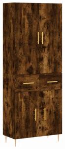VidaXL füstös tölgy színű szerelt fa magasszekrény 69,5 x 34 x 180 cm