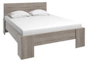 COLORADO franciaágy + ágyrács, + matrac, 160x200 cm, szarvasgomba tölgy (szürke sonoma tölgy)