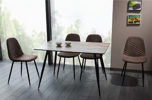 ROMULUS étkező asztal, 120x75x80, tölgy/fekete