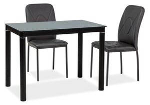 HILMA 100x60 étkezőasztal, 100x75x60, fekete