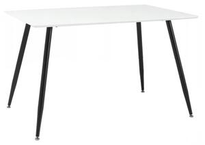 ORLO étkezőasztal, 120x75x80, fehér/fekete
