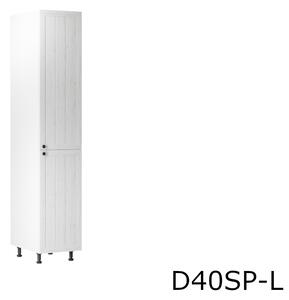 PROWANSJA D40SP magas konyhaszekrény, 40x212x58, fehér/fenyő Andersen, bal