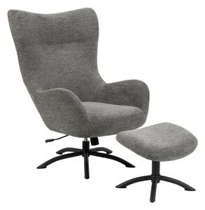 Fotel Norsica 490, Kárpit, 105x76x86cm, Szürke, Fekete